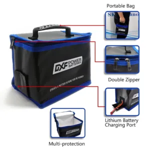 Heavy Duty Fire-Retardant LiPo Safe Storage Bag with Velcro Sealing Flap