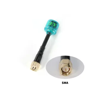 FlyFishRC Osprey 5.8GHz RHCP SMA Antenna Transparent Black and Cyan