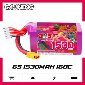 GNB 1530mAh 6S 22.2V 160C Graphene LiPo Battery for FPV Drones