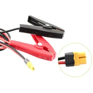 Heavy Duty Alligator Clip to XT60 Male Connector Field Charging Cable for Car Battery