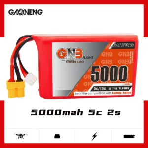 GNB 5000mAh 2S 7.4V LiPo Transmitter Battery with XT60