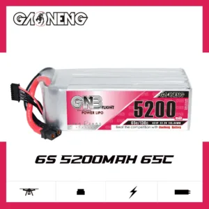 Gaoneng GNB 6S 22.2V 5200mAh 65C High Discharge Long Range LiPo Battery