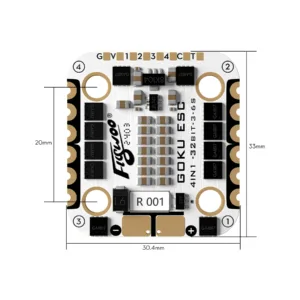 Flywoo GOKU H743 Pro Mini Stack 20x20 flight controller and 45A ESC