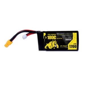DOGCOM Pro Series 6S 1700mAh 180C Lithium Polymer Battery Pack with XT60 Plug