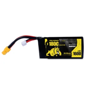 DOGCOM 1600mAh 180C 6S 22.2V LiPo Battery with XT60 Connector for FPV Quads